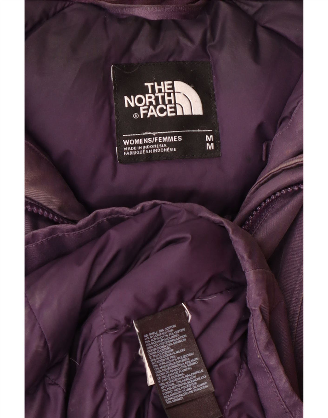 Jaqueta parka acolchoada com capuz feminina The North Face Reino Unido 12 médio roxo inverno