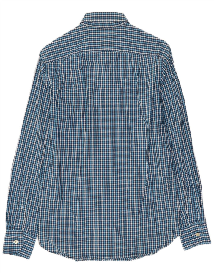Camisa masculina J. Crew XS azul algodão guingão