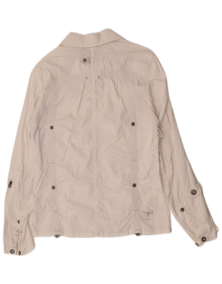 Jaqueta militar feminina G-Star UK 18 XL algodão branco