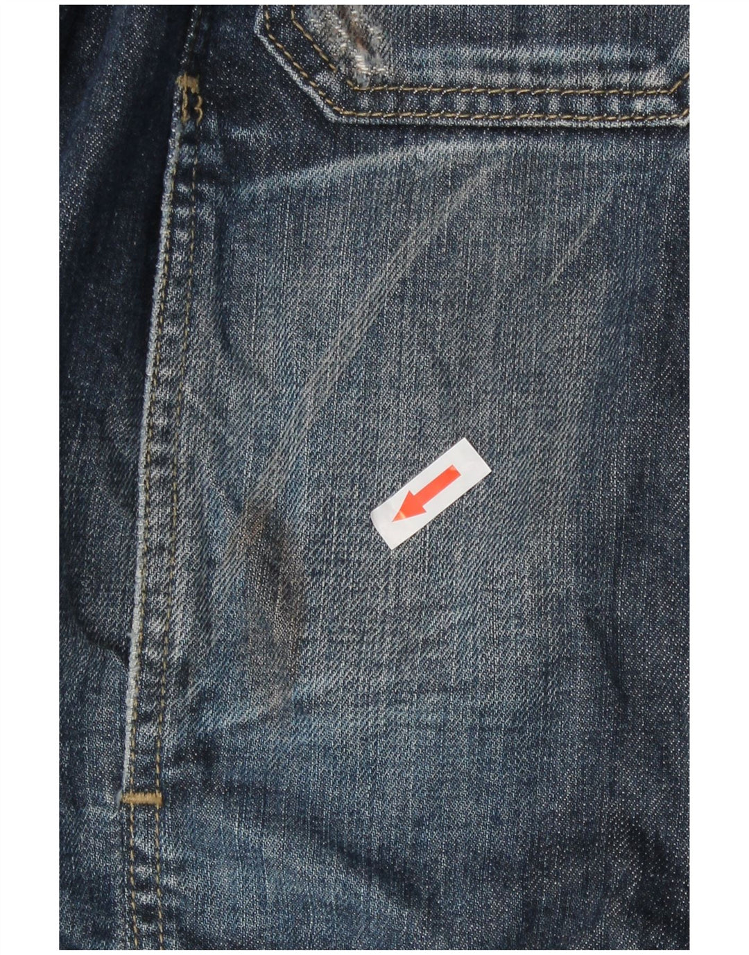 Jaqueta jeans feminina Gas UK 14 grande algodão azul