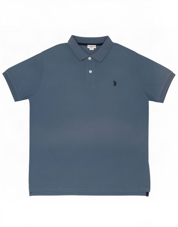 US Polo Assn. Camisa Polo Masculina XL Azul Algodão
