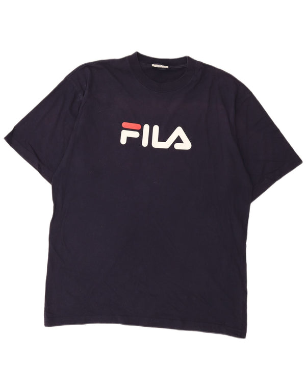Camiseta masculina Fila Graphic Top XL algodão azul marinho
