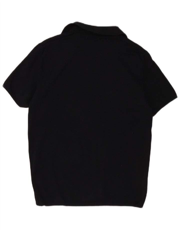 Camisa polo masculina ZARA média azul marinho