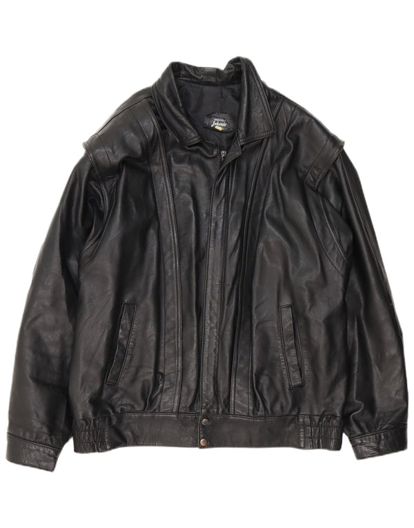 Jaqueta de couro masculina VINTAGE UK 40 grande couro preto