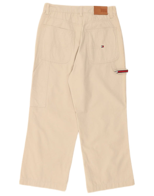 Calças Cargo Cropped Feminina Tommy Hilfiger EUA 6 Médio W28 L24 Branco