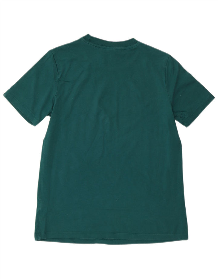 ADIDAS Womens Graphic T-Shirt Top UK 12 Médio Algodão Verde