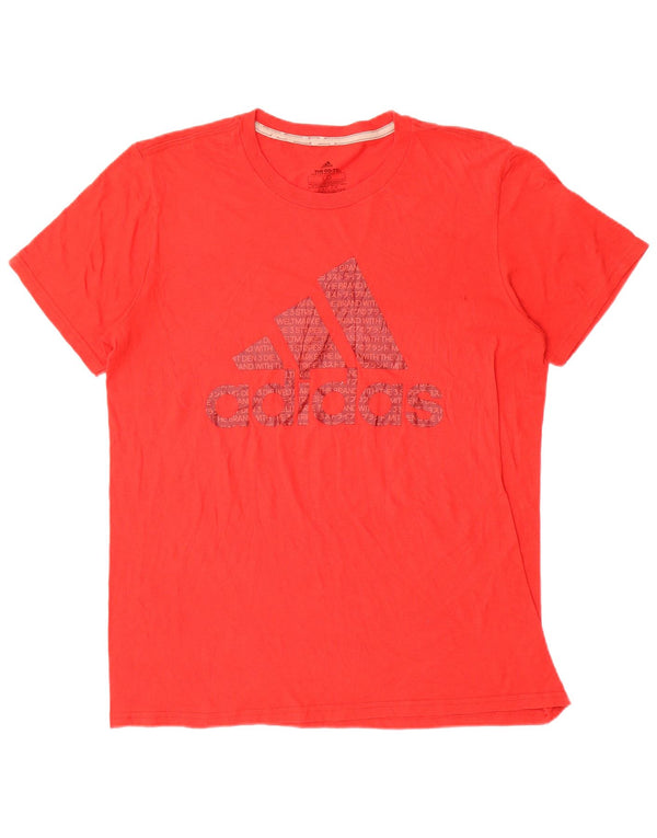 Camiseta Adidas Masculina Climalite Graphic Top Grande Poliéster Vermelho