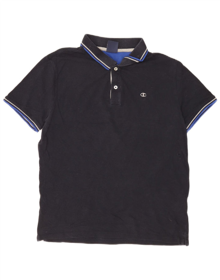 Camisa polo masculina Champion médio algodão azul marinho