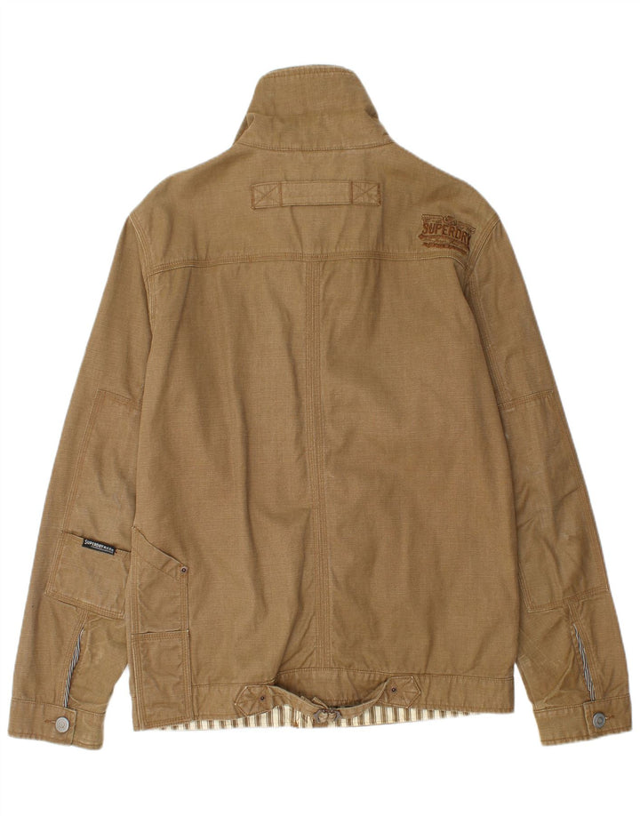 Jaqueta utilitária masculina SUPERDRY UK 40 algodão bege grande