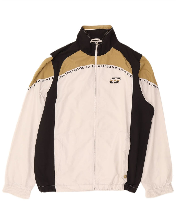 Lotto masculino gráfico completo agasalho 2XL branco colorblock