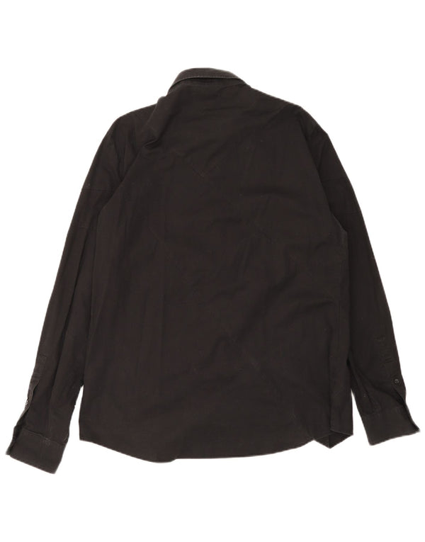 Camisa masculina Iceberg Slim Fit XL algodão preto