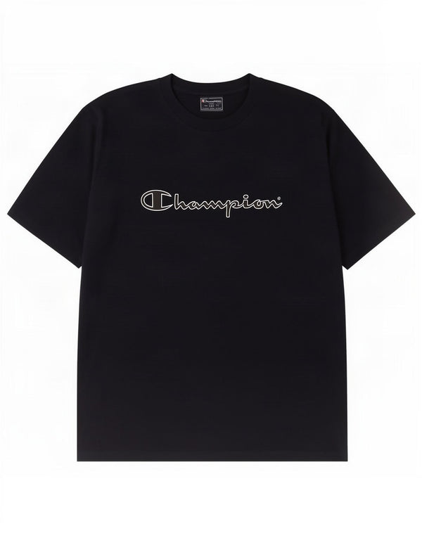 Champion Mens Graphic T-Shirt Top XL Navy Blue Cotton