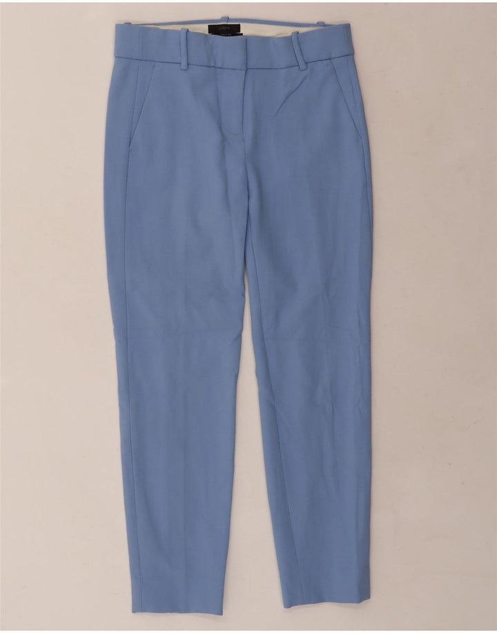 J. CREW Calça feminina Cameron Slim Chino US 2 XS W25 L25 Azul Poliéster