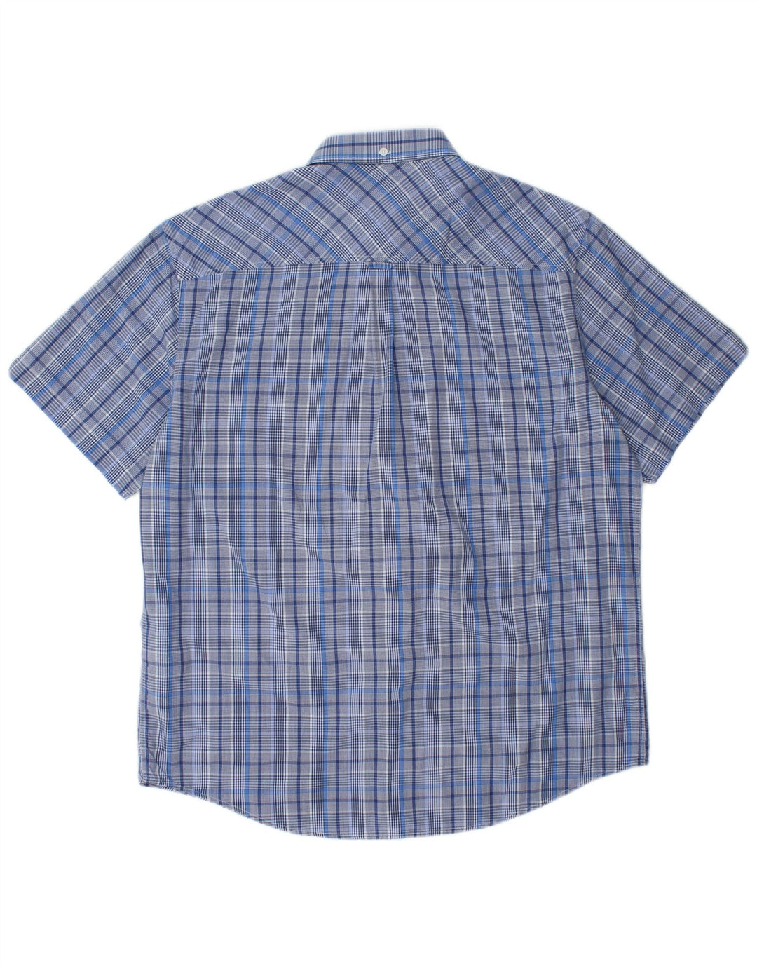 Camisa masculina de manga curta BEN SHERMAN XL azul xadrez algodão