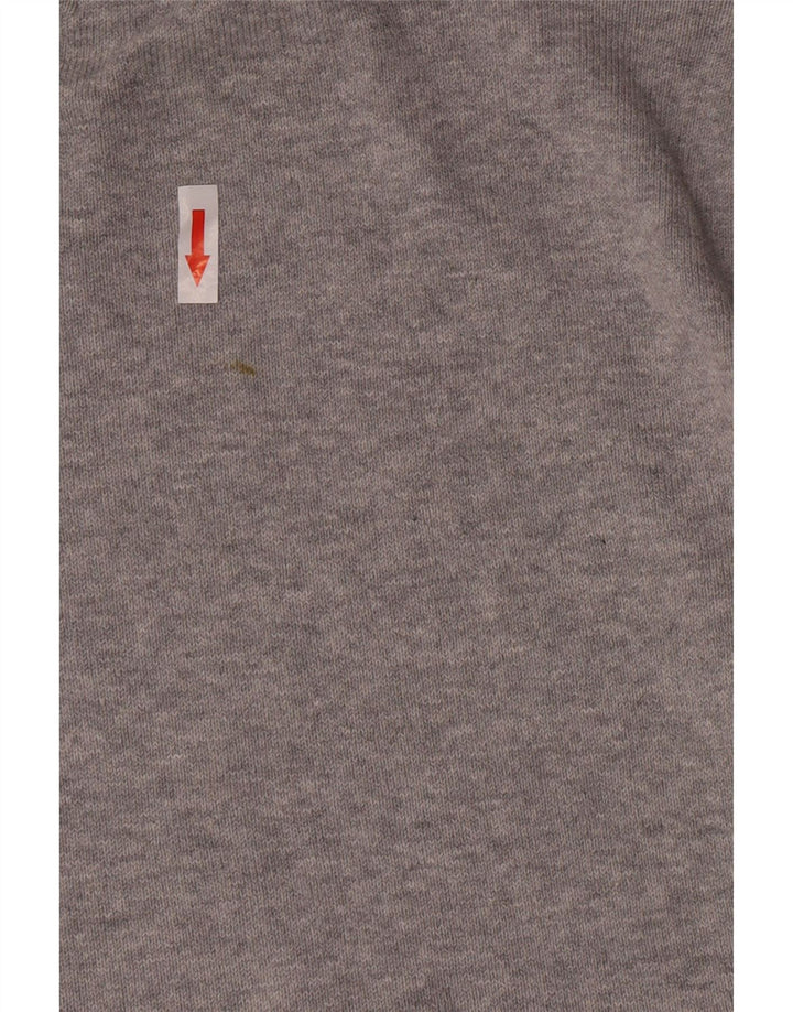Zara Suéter feminino com gola redonda e gola redonda, Reino Unido 12, cinza médio