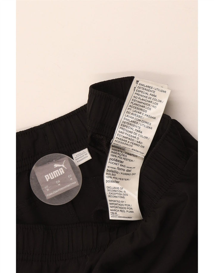 Shorts esportivos gráficos masculinos Puma médio preto poliéster
