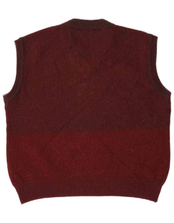 Colete masculino vintage regata grande listrado cor de vinho