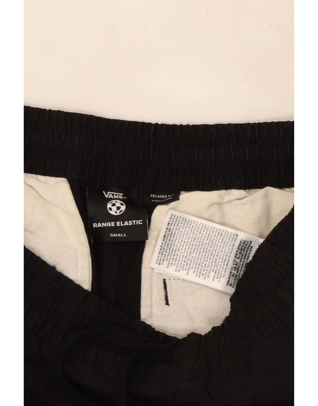 VANS Mens Relaxed Fit Chino Shorts Pequeno W28 Algodão Preto