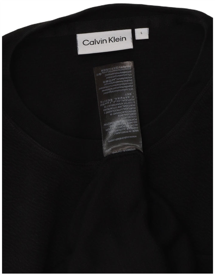 Camiseta masculina Calvin Klein grande algodão preto