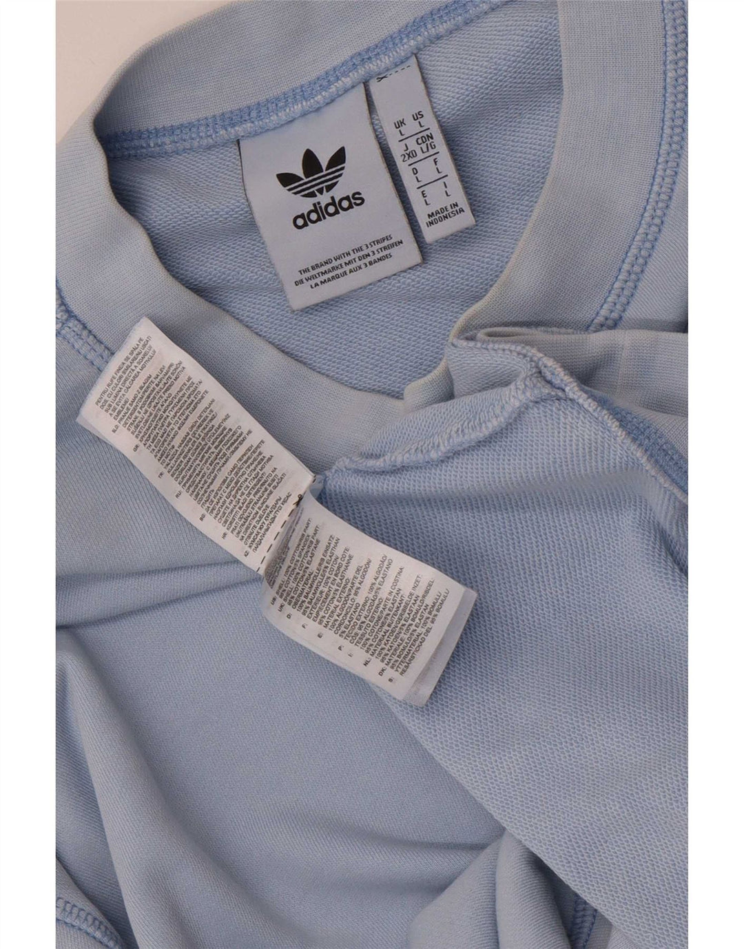Adidas Mens Moletom Jumper Grande Algodão Azul