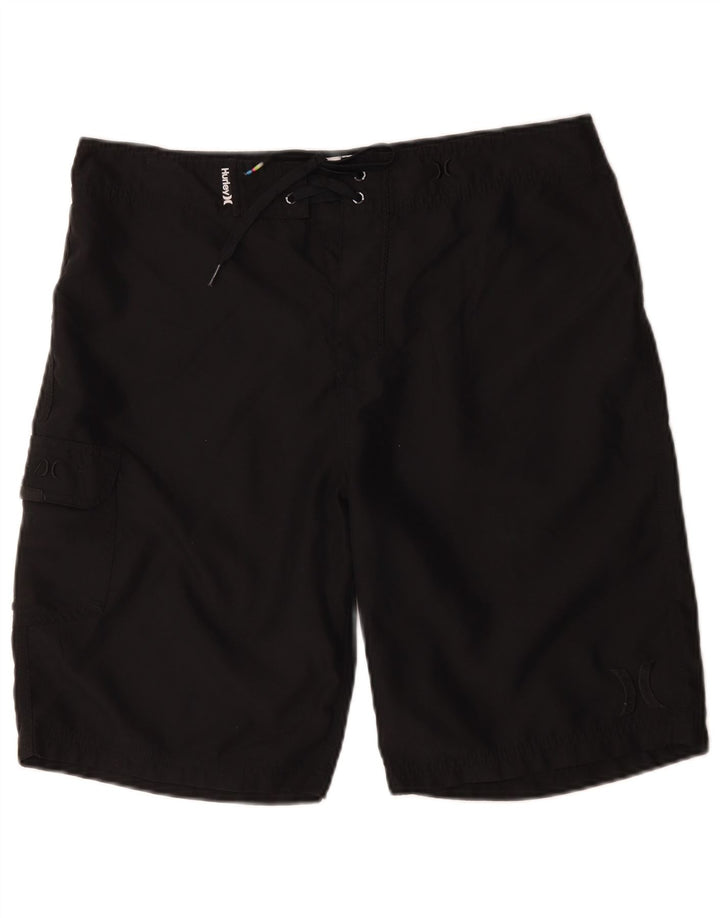 Shorts de natação masculino Hurley grande poliéster preto