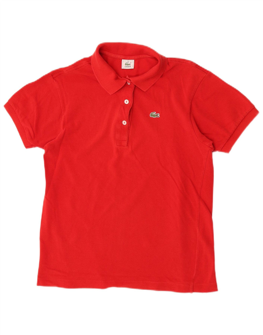 Camisa polo feminina Lacoste tamanho 38 algodão vermelho médio