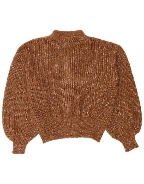 Cardigã feminino Neri IT 46 grande marrom floral mohair