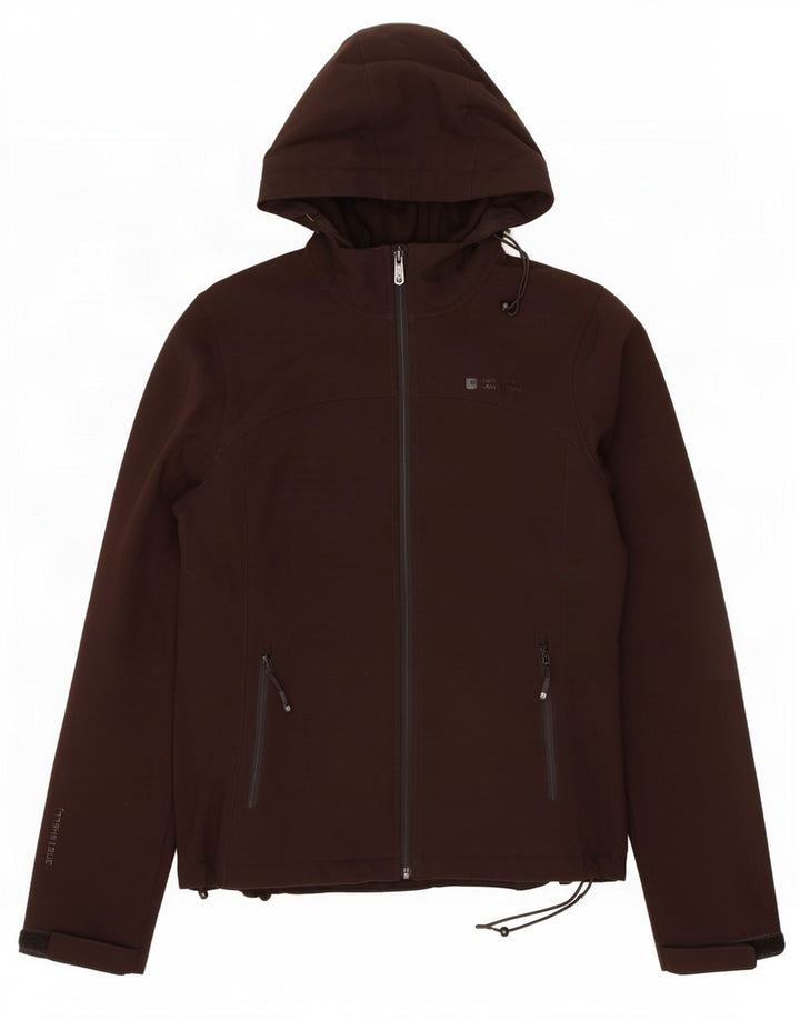 Jaqueta corta-vento feminina com capuz Mountain Warehouse UK 12 marrom médio