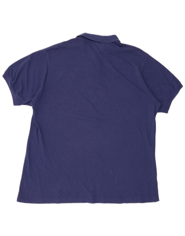 Camisa polo masculina Lacoste tamanho 7 2XL algodão azul