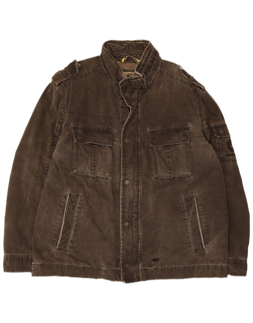 Jaqueta militar masculina Camel Active UK 42 XL algodão cáqui