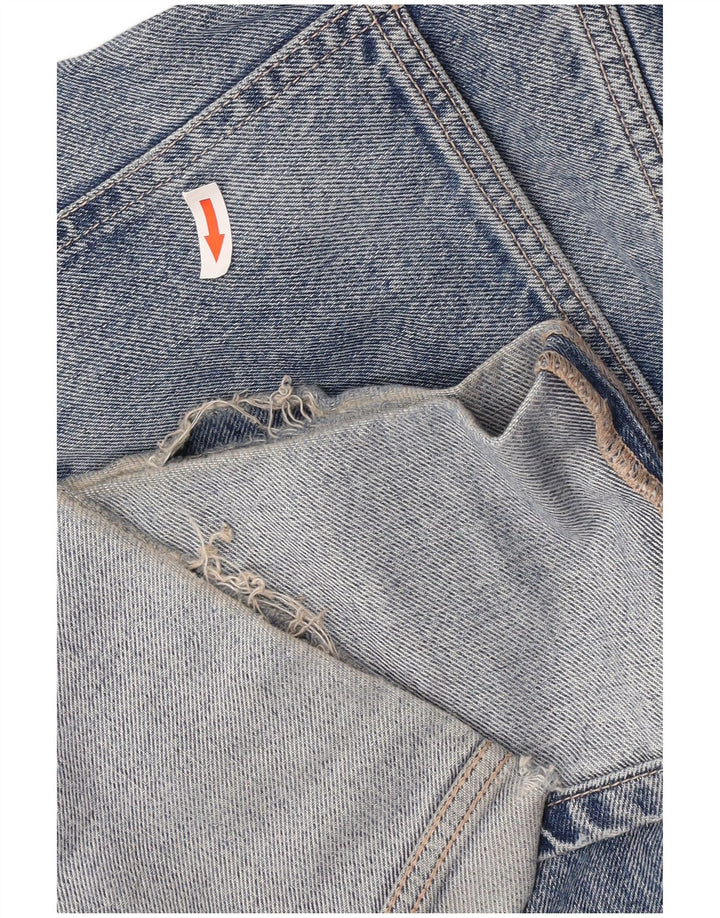 Zara Jeans feminino cintura alta reta EU 40 médio W30 L27 azul