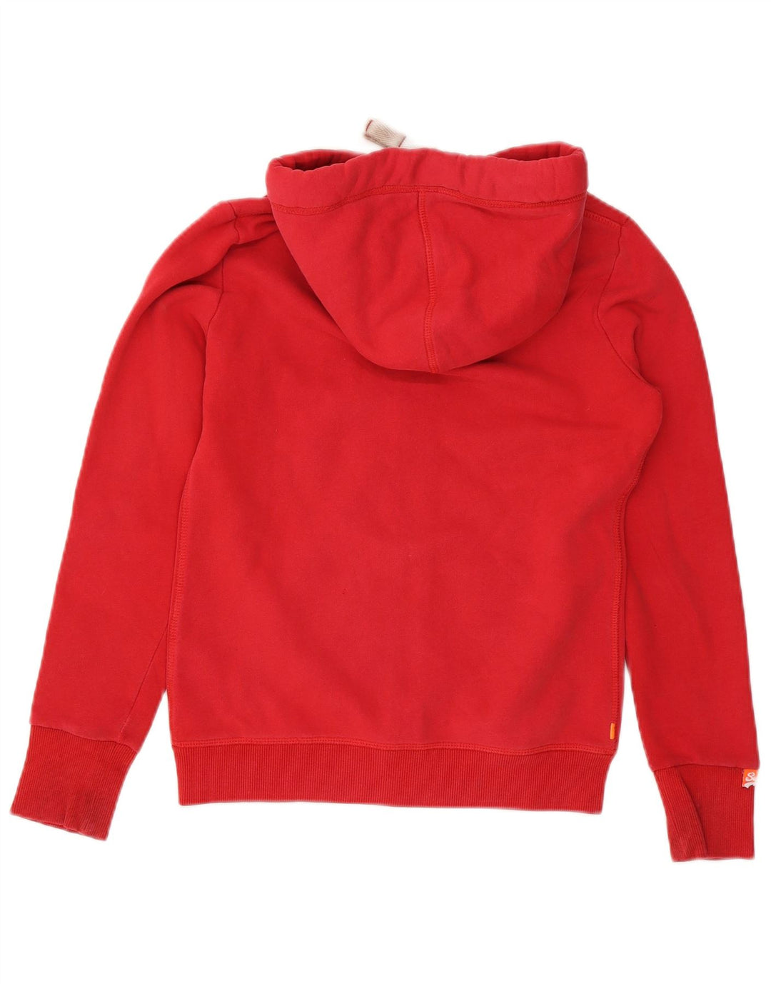 Suéter masculino Superdry com capuz e zíper pequeno algodão vermelho