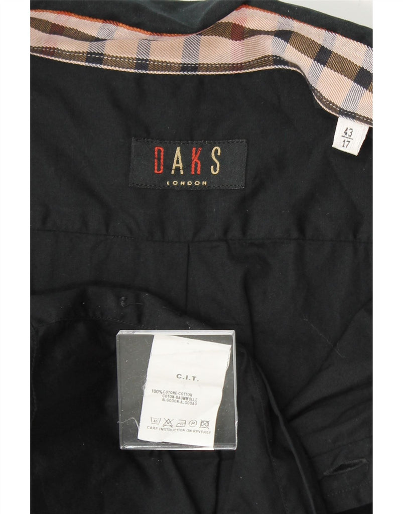 DAKS Mens Shirt Size 17 XL Black Cotton Vintage DAKS and Second-Hand DAKS from Messina Hembry 