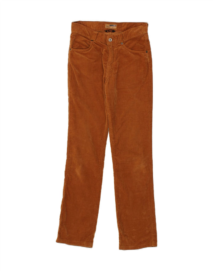 UNLIMITED Womens Straight Casual Trousers W27 L32  Brown Cotton Vintage Unlimited and Second-Hand Unlimited from Messina Hembry 