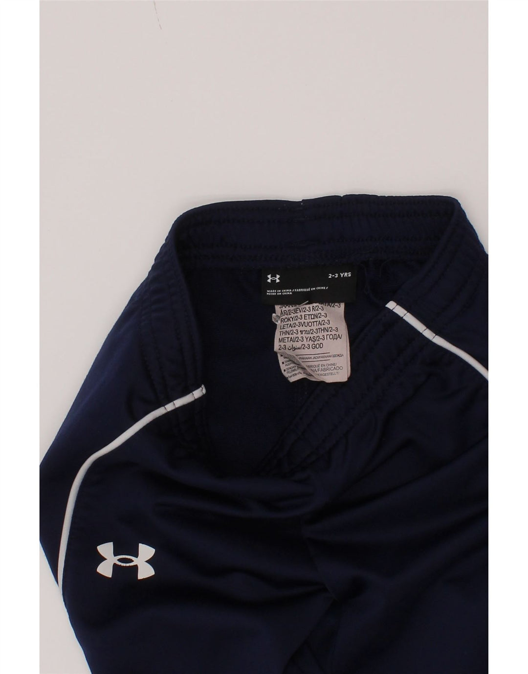 Calças de treino Under Armour Boys 2-3 anos azul marinho poliéster