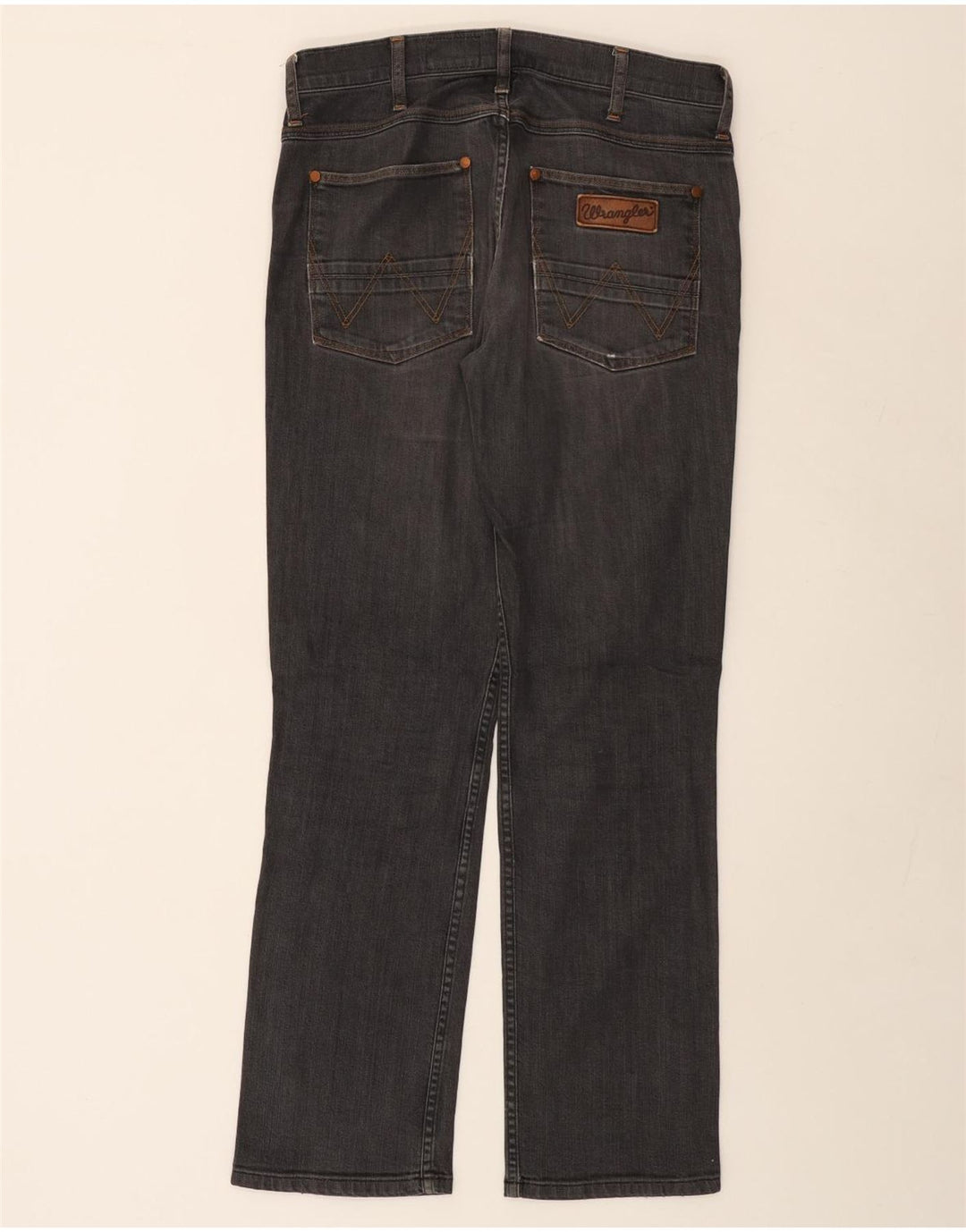 WRANGLER Masculino Crank Straight Jeans W32 L32 Algodão Cinza