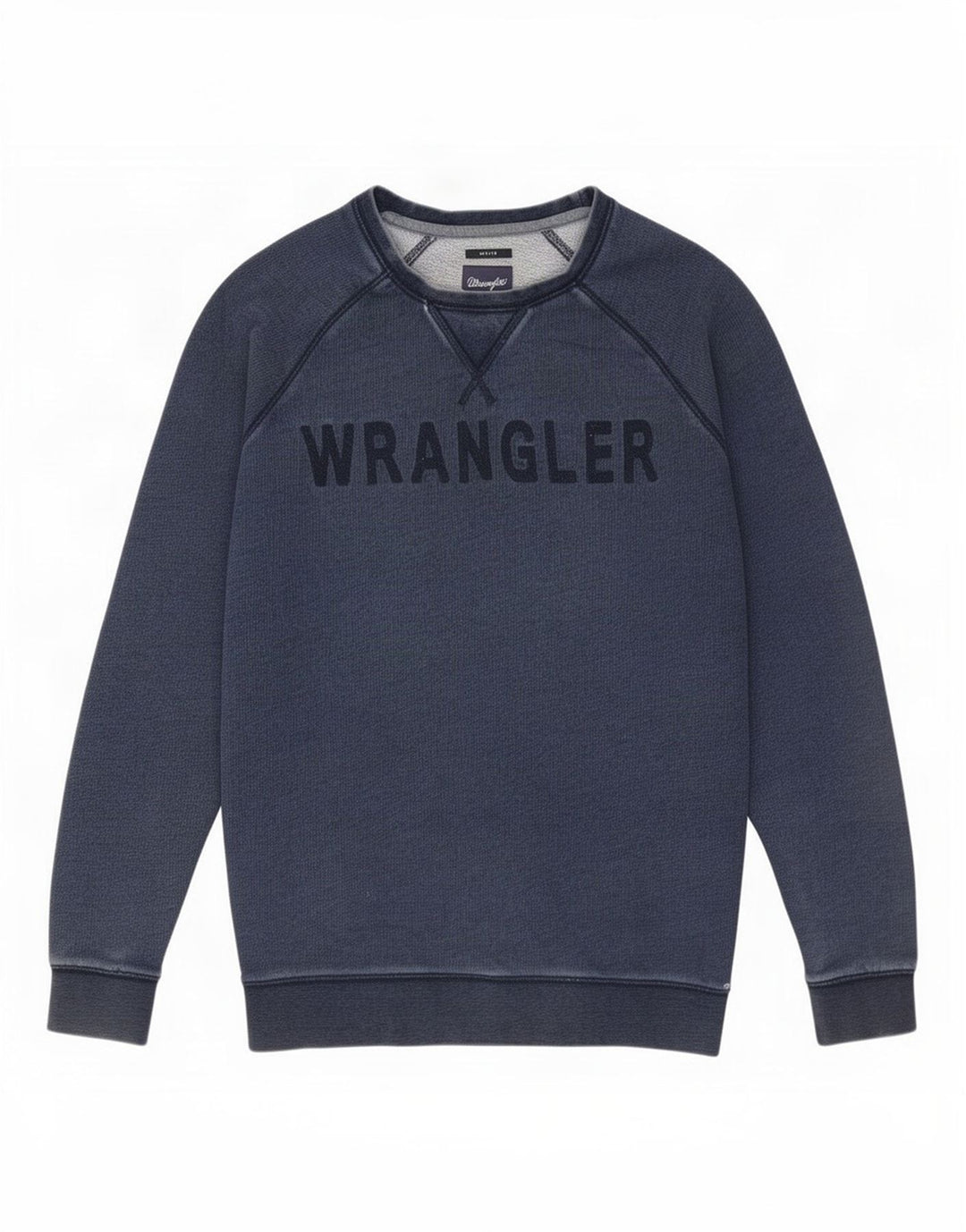 Wrangler moletom masculino gráfico jumper grande algodão azul marinho