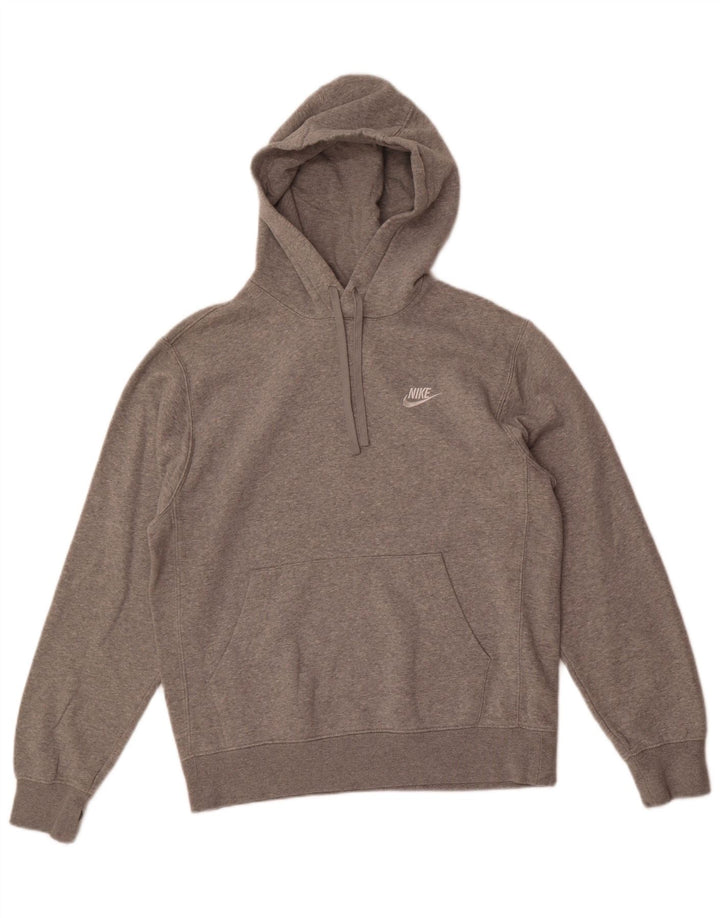 Nike Mens Hoodie Jumper Pequeno Algodão Cinza