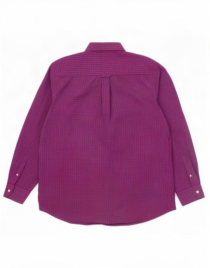 Camisa masculina Chaps grande algodão guingão roxo