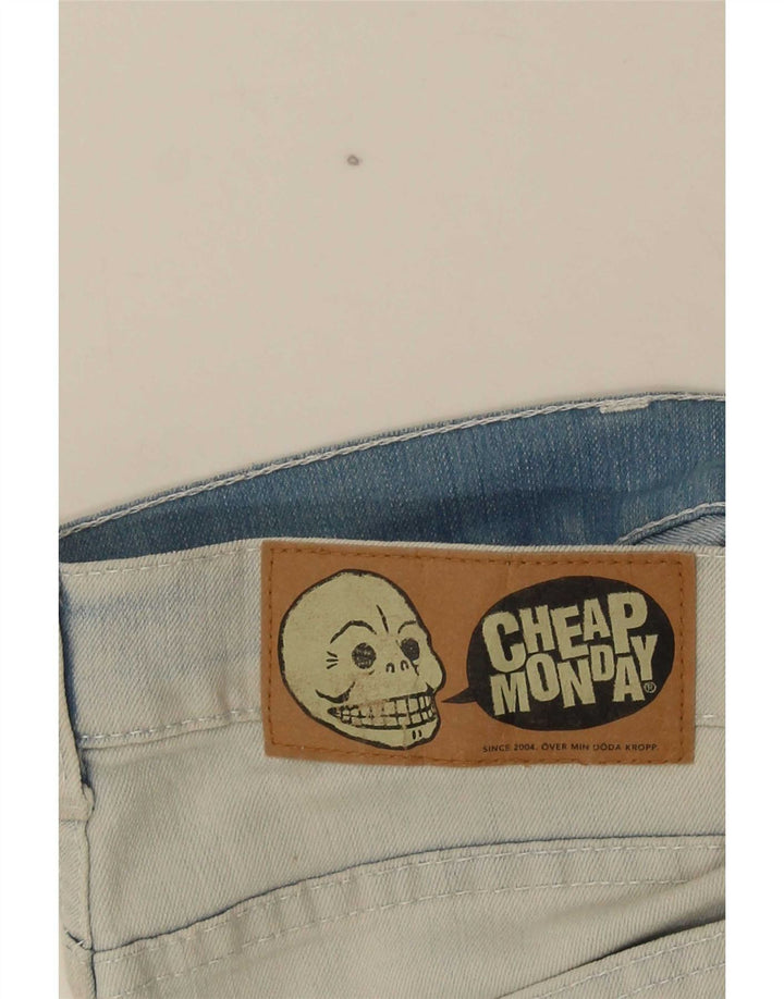 Barato Segunda-feira Mens Slim Jeans W30 L32 Algodão Branco