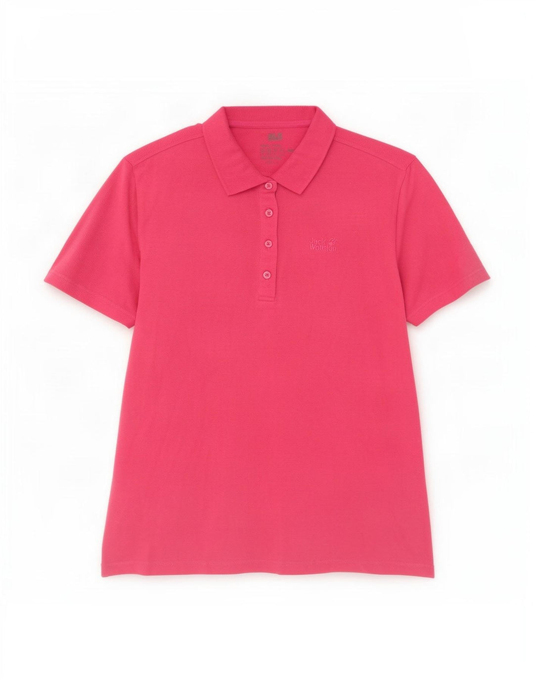 Camisa polo feminina Jack Wolfskin UK 18 XL poliéster rosa