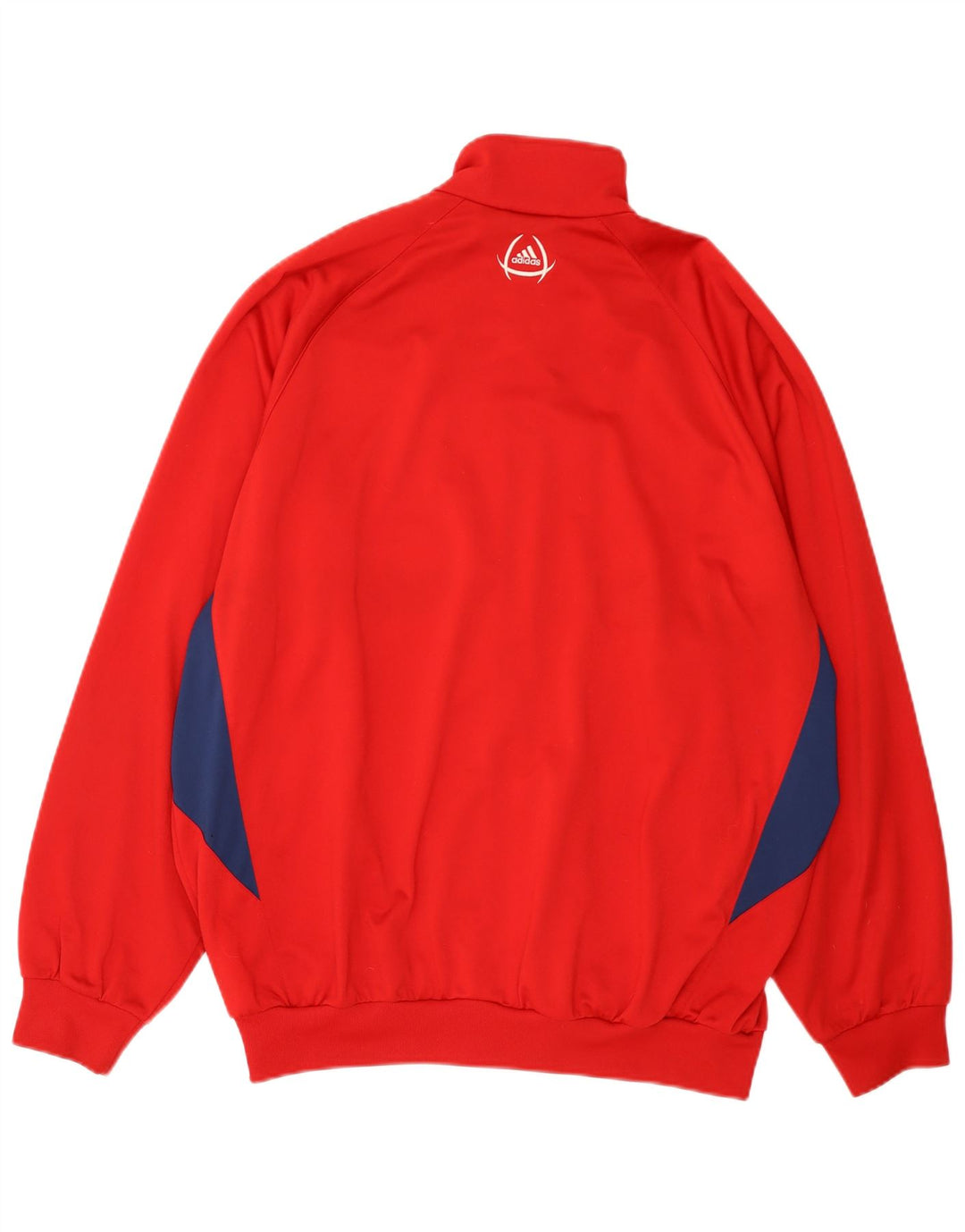Adidas Mens Tracksuit Top Jacket UK 46/48 XL Vermelho Listrado Poliéster