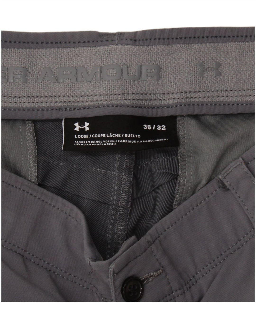 Calça Chino Slim Masculina UNDER ARMOUR W36 L32 Cinza
