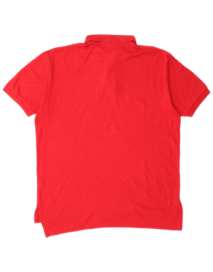 Camisa polo masculina Polo Ralph Lauren de algodão vermelho médio