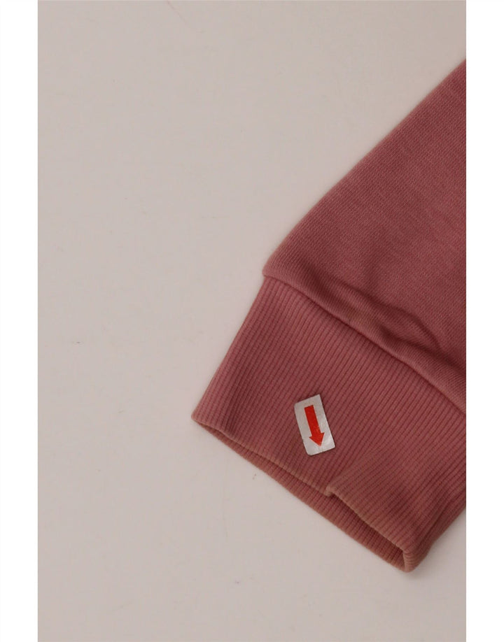 PUMA feminino gráfico moletom jumper UK 14 médio rosa algodão