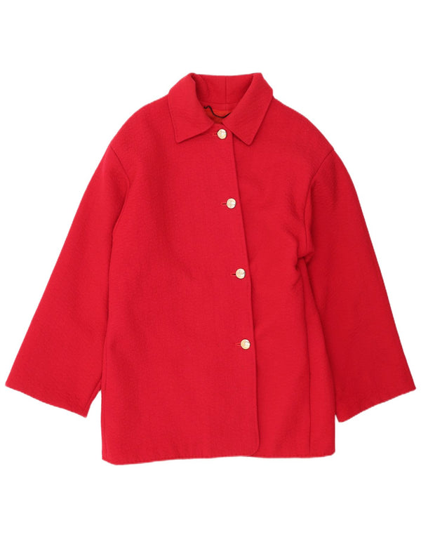 Sobretudo feminino vintage UK 14 rosa médio