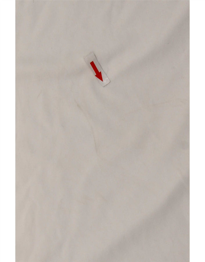 Camiseta gráfica masculina Nike UK 39/40 médio branco colorblock poliéster