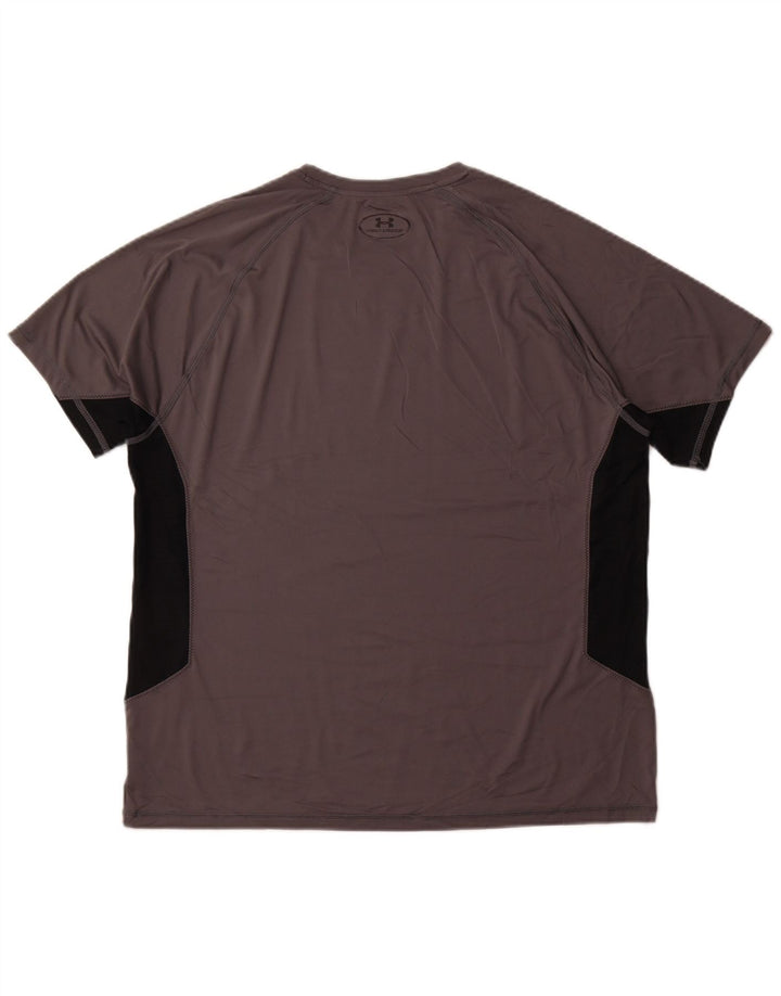 Camiseta masculina Under ARMOR Heat Gear Top XL cinza colorblock poliéster