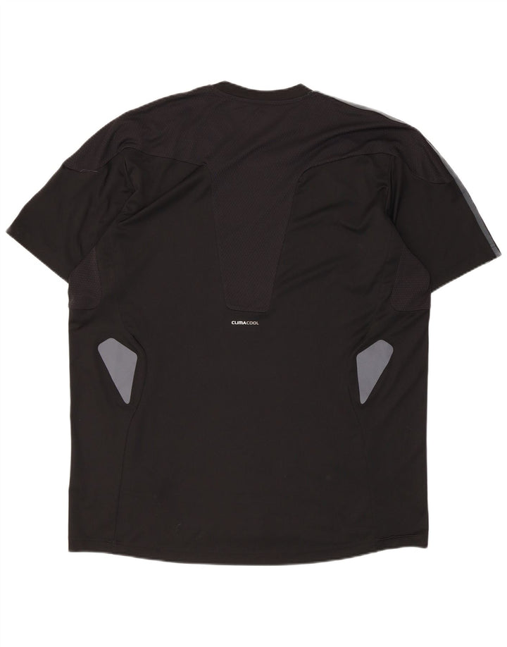 Adidas Masculino Climacool Camiseta Top XL Preto Colorblock Poliéster