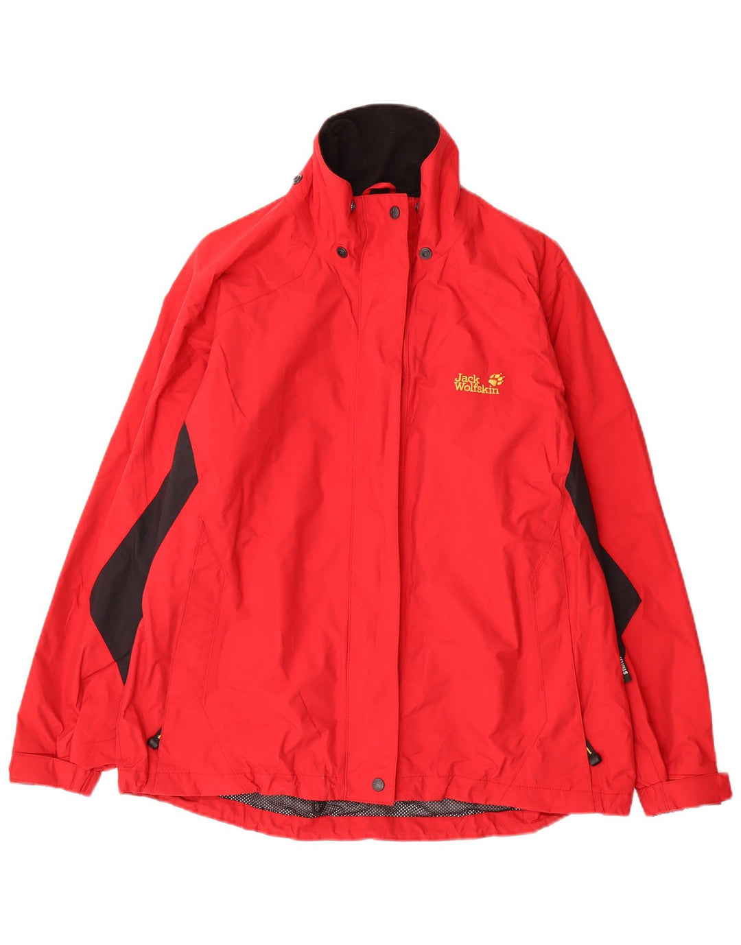 Jaqueta de chuva feminina JACK WOLFSKIN UK 18 XL vermelho colorblock